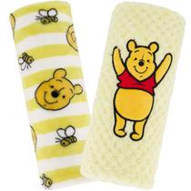 Cobertor para bebês Disney, pacote com 2 unidades de lã texturizada de pelúcia Winnie Pooh Cobertor para bebês Disney, pacote com 2 unidades de lã texturizada de pelúcia Winnie Pooh