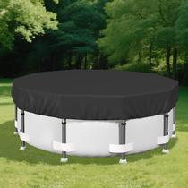 Cobertor para Piscina Redondo Safana 12 pies 420D Resistente a Desgarros Negro