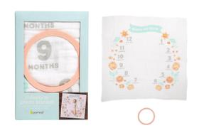 Cobertor Pearhead Floral Baby Milestone 97x112 cm de largura Cobertor Pearhead Floral Baby Milestone 97x112 cm de largura