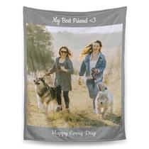 Cobertor personalizado Yihariye, presente personalizado com imagem e texto