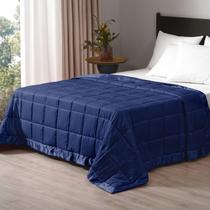 Cobertor pesado downluxe Queen Size 6,8 kg azul marinho 229 x 229 cm Cobertor pesado downluxe Queen Size 6,8 kg azul marinho 229 x 229 cm