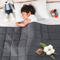 Cobertor pesado Sivio 100% algodão 2,27 kg 90x120 cm cinza escuro Cobertor pesado Sivio 100% algodão 2,27 kg 90x120 cm cinza escuro