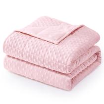 Cobertor pesado Wemore Minky Dot para adultos Queen 6,8 kg rosa