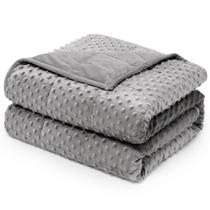 Cobertor pesado Wemore Minky Dot para adultos Twin 6,8 kg cinza