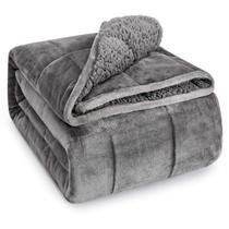 Cobertor pesado Wemore Sherpa Fleece 9kg 200x220cm cinza
