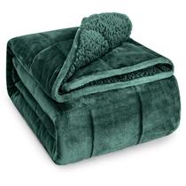 Cobertor pesado Wemore Sherpa Fleece para adulto de 6,8 kg verde Cobertor pesado Wemore Sherpa Fleece para adulto de 6,8 kg verde