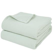 Cobertor PHF 100% algodão musselina queen size 230x230cm verde claro