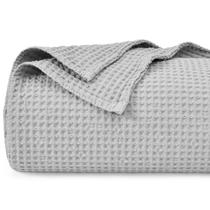 Cobertor PHF 100% algodão Waffle Weave Queen Size cinza claro