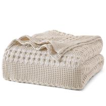 Cobertor PHF 100% algodão Waffle Weave Queen Size Oatmeal