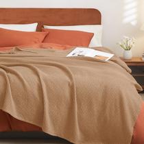 Cobertor PHF Waffle Weave 100% algodão tamanho duplo 168x229cm