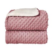 Cobertor Plush com Sherpa Dots Rosa - Laço Bebê Cobertor Plush com Sherpa Dots Rosa - Laço Bebê