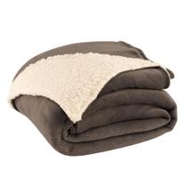 Cobertor Polaris Solteiro Sherpa Manta Fleece 1 Peça - Cinza