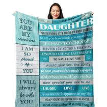 Cobertor POQUSH Daughter Gift 152x127 cm, lã de flanela