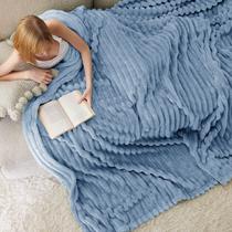Cobertor Queen Bedsure GentleSoft Cozy Flannel Fleece - Azul Ashley