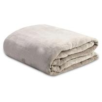 Cobertor Queen Camesa Neo Soft Velour 300g Liso 2,20x2,40m Cor Bege Velour 300g