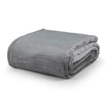 Cobertor Queen Dublin Manta Flannel Ultrasoft - Cinza Lunar - 100% Poliéster