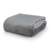 Cobertor Queen Dublin Manta Flannel Ultrasoft - Cinza Lunar
