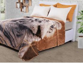Cobertor Queen Estampado Sonhare Raschel 420 g/m² Leão - Sultan