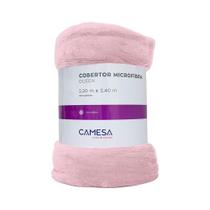 Cobertor Queen Manta Microfibra Antialérgico 2,2x2,4m Rosa Blush - Camesa