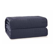 Cobertor Queen Plush Tweed Azul Cosmos - Hedrons
