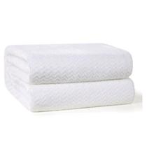 Cobertor Queen Plush Tweed Branco - Hedrons