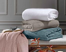 Cobertor Queen Plush Tweed Branco Hedrons Cobertor Queen Plush Tweed Branco Hedrons