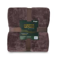 Cobertor Queen Soft Flannel Microfibra Appel - Chocolate