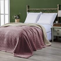 Cobertor Queen Soft Lã Pele de Carneiro Matelado 01 Peça Sherpa