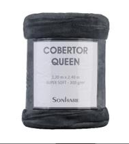 Cobertor Queen Super Soft 300 g/m² Grafite Sonhare - Sultan