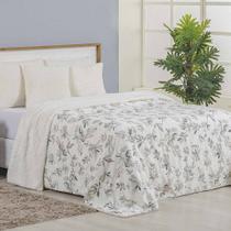 Cobertor Queen Top Line Estampado Hipercal/Sherpa 1 Peça - Capri - 100% Poliéster