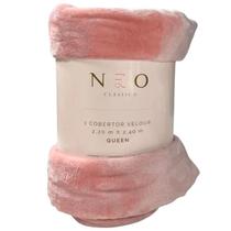 Cobertor Queen Velour 300g 220x 240 Gigante Rose