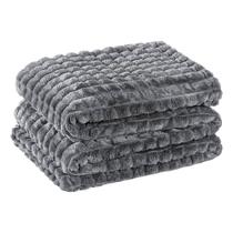 Cobertor Queen Willow Manta Flannel Ultrasoft - Gris