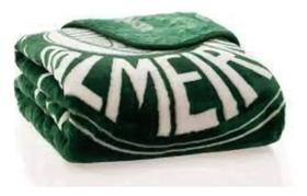 Cobertor Raschel Jolitex Solteiro Palmeiras Maravilhoso