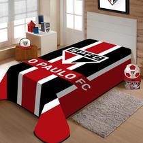 Cobertor Raschel Solteiro 1,50m x 2,20 Estampas Time Jolitex - São Paulo FC