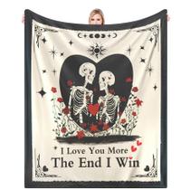 Cobertor Ruicnte Skull Love 130x152cm para casal