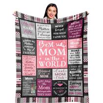 Cobertor Ruvinzo Best Mom Ever Gift 150 x 125 cm de microfibra