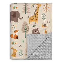 Cobertor SANDJEST Woodland Animal Kids Minky 76x102 cm