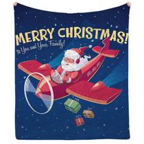 Cobertor SANMU Soft Creative Printing Papai Noel Airplane Cobertor SANMU Soft Creative Printing Papai Noel Airplane
