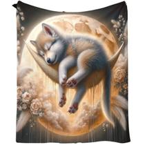 Cobertor SANMU Soft Creative Printing Wolf Moon Polyester Cobertor SANMU Soft Creative Printing Wolf Moon Polyester