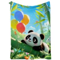 Cobertor SANMUU com estampa de flanela macia digital, balão de bambu panda Cobertor SANMUU com estampa de flanela macia digital, balão de bambu panda