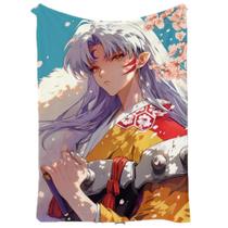 Cobertor SANMUU de flanela macia Sesshoumaru Sakura print Cobertor SANMUU de flanela macia Sesshoumaru Sakura print