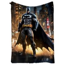 Cobertor SANMUU, flanela macia, estampa de super-herói do Batman