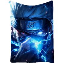Cobertor SANMUU Flannel Naruto Blue Lightning Kakashi Print Cobertor SANMUU Flannel Naruto Blue Lightning Kakashi Print