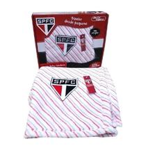 Cobertor São Paulo Manta Bebê Bordada Listrada Jolitex