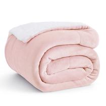 Cobertor Sherpa Bedsure para Sofá - 130x150cm - Rosa