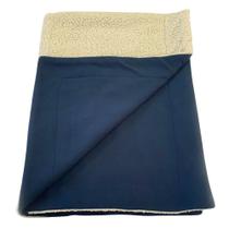 Cobertor Sherpa de Bebê Luxo Azul Marinho