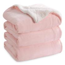 Cobertor Sherpa Fleece Bedsure Queen Size 220GSM - Rosa