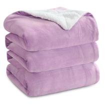 Cobertor Sherpa Fleece Bedsure Queen Size - Lilás