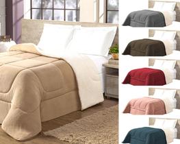 Cobertor sherpa solteiro edredons d face grosso inverno luxo