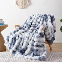 Cobertor Smoofy Rabbit Faux Fur Tie-dye Blue 130 x 150 cm Cobertor Smoofy Rabbit Faux Fur Tie-dye Blue 130 x 150 cm